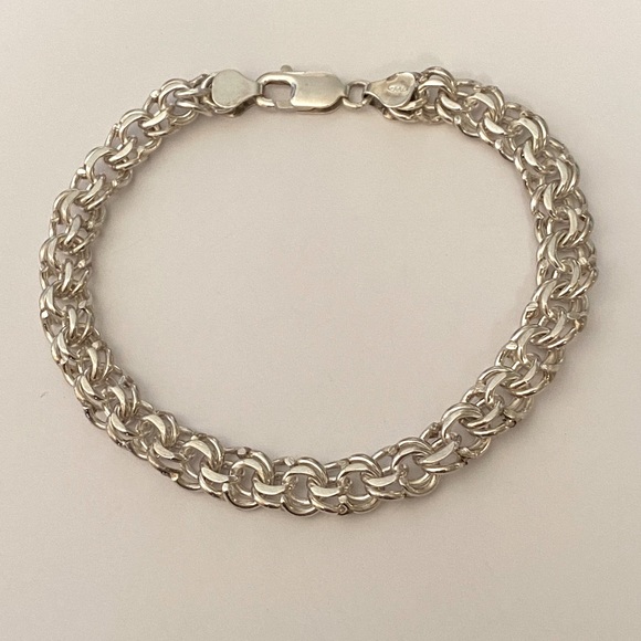 Other - Bracelet 8mm thick 925 silver link handmade